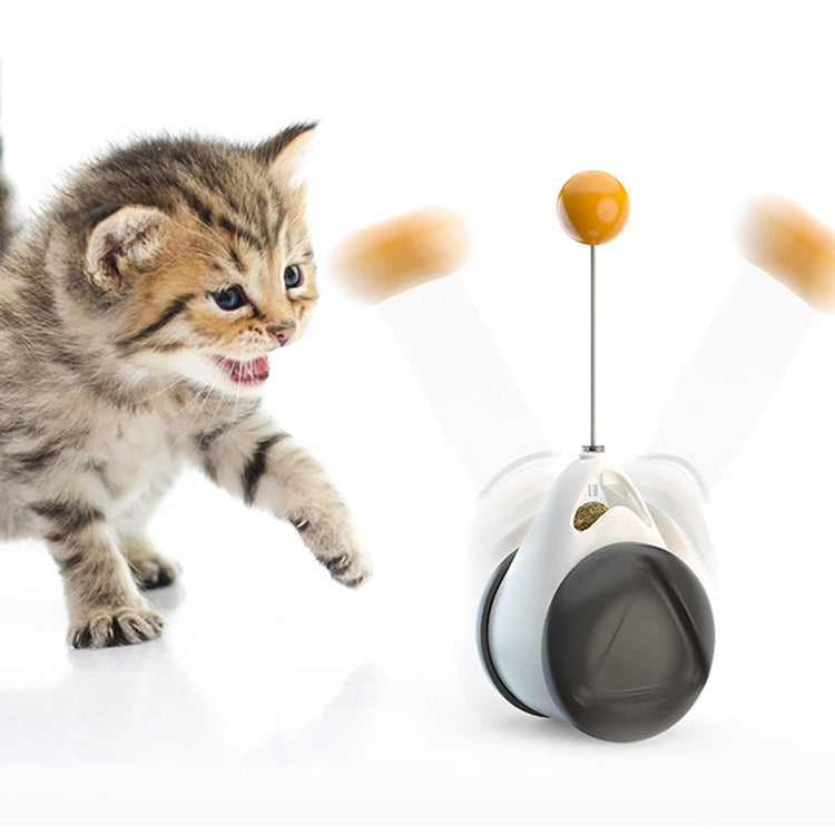 Interactive Wobble Cat Toy with Treat Dispenser | Puzzle Feeder & Slow Feeding Toy