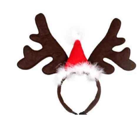 Christmas Pet Hat & Headband Set | Festive Holiday Accessories for Dogs & Cats