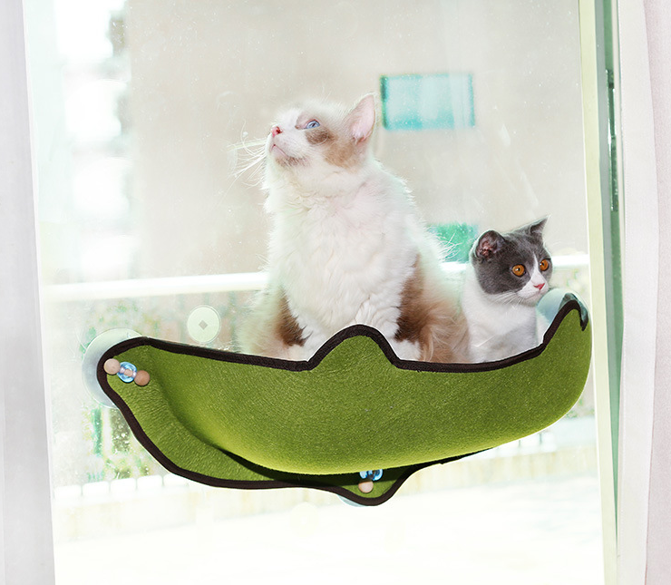 Window Cat Hammock - Cat Window Perch with Strong Suction Cups, Space Saving Cat Bed Holds up to 22 lbs