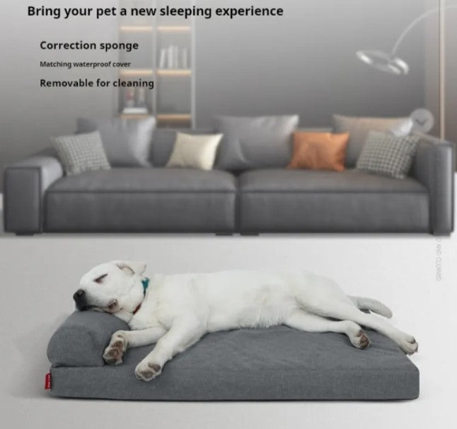 Waterproof Memory Foam Dog Bed | Removable Washable Pet Kennel for Indoor Dogs
