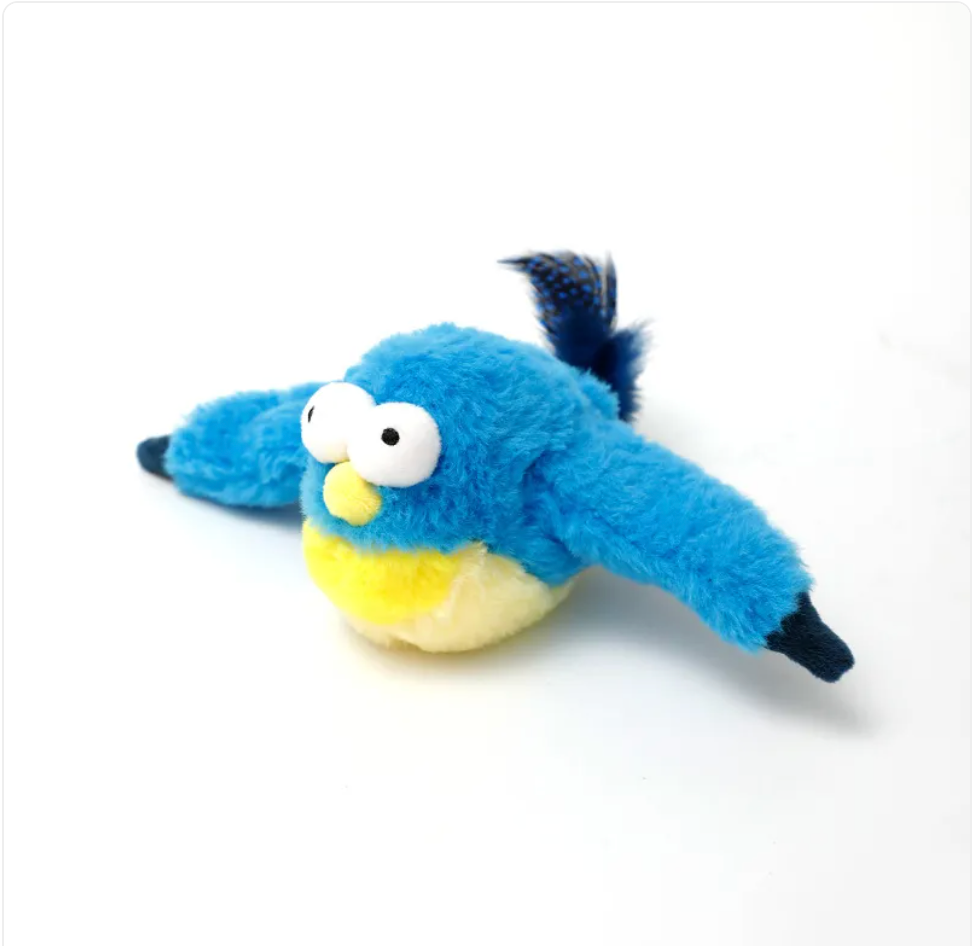Interactive Plush Pet Toy – Flapping Bird & Jumping Fish