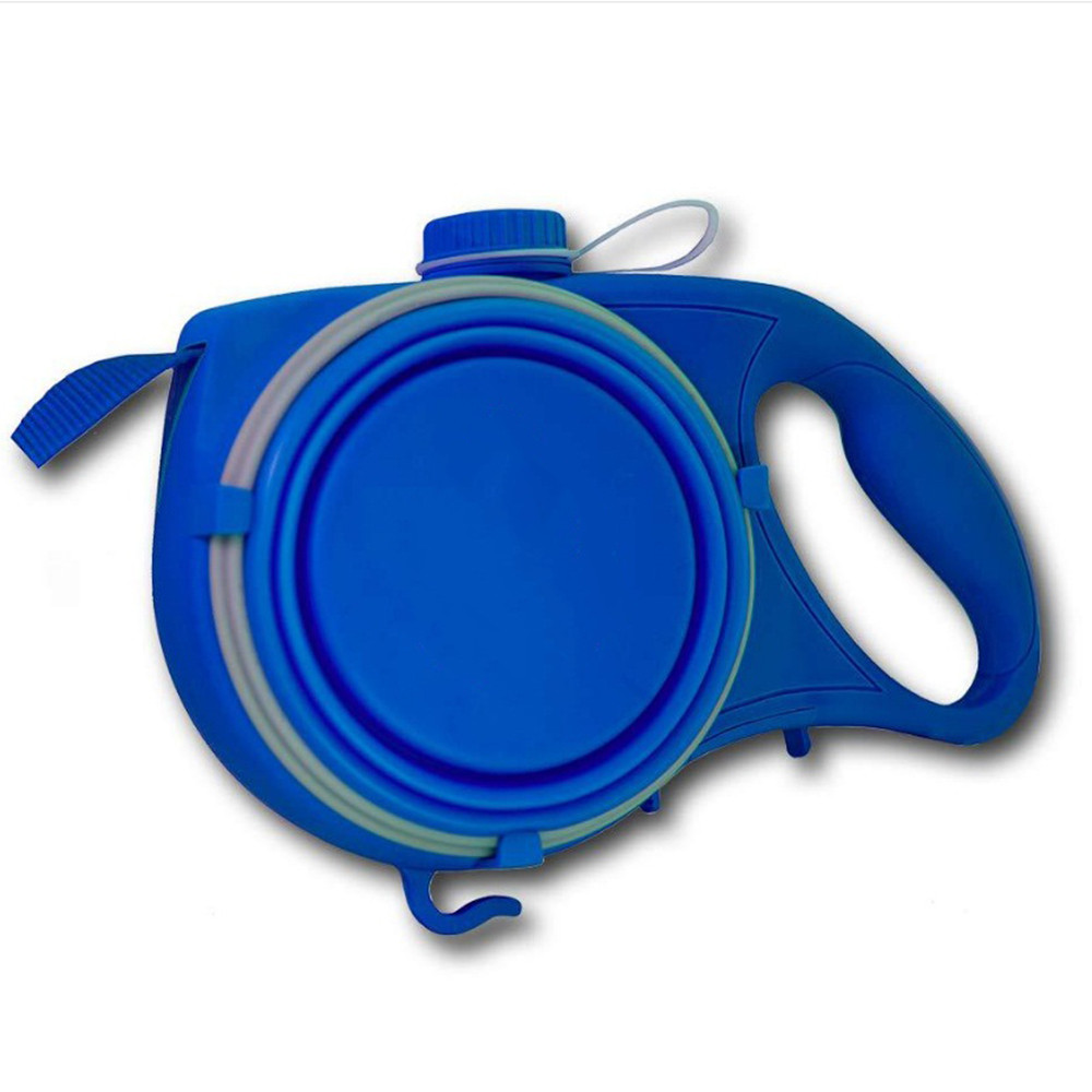 Automatic Retractable Dog Leash with Collapsible Bowl | Tangle-Free Pet Walking Lead
