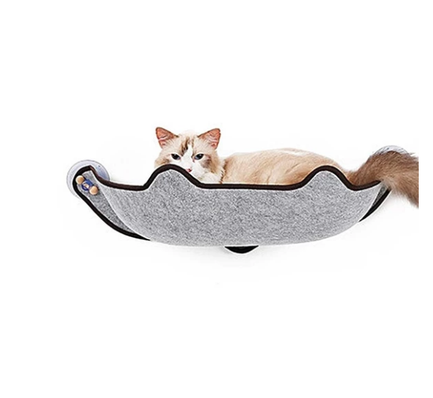 Window Cat Hammock - Cat Window Perch with Strong Suction Cups, Space Saving Cat Bed Holds up to 22 lbs