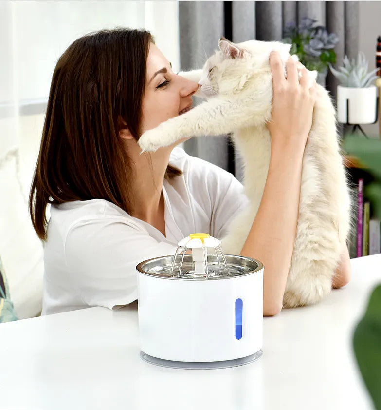 Flower Pet Water Fountain – Automatic Drinking Dispenser for Cats & Small Dogs