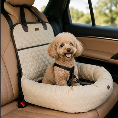 Multifunctional Pet Car Bed - Dog Car Seat with Thick Cushion, Portable Travel Dog Bed Booster Seat for Car SUV Truck