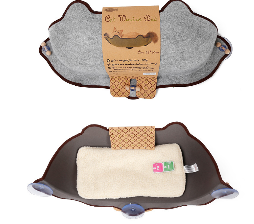 Window Cat Hammock - Cat Window Perch with Strong Suction Cups, Space Saving Cat Bed Holds up to 22 lbs