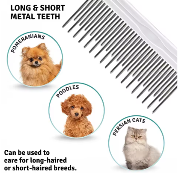 Pet Grooming Brush for Dogs & Cats – Removes Loose Fur & Tangles