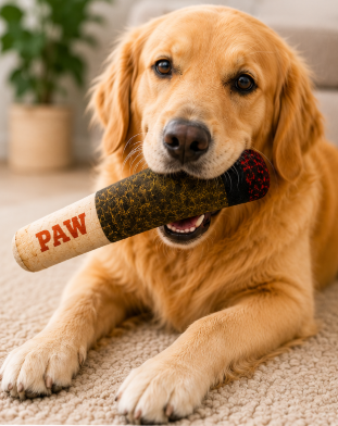 Funny Squeaky Plush Dog Toy | Novelty Cigarette-Shaped Interactive Pet Toy