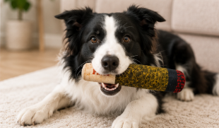 Funny Squeaky Plush Dog Toy | Novelty Cigarette-Shaped Interactive Pet Toy