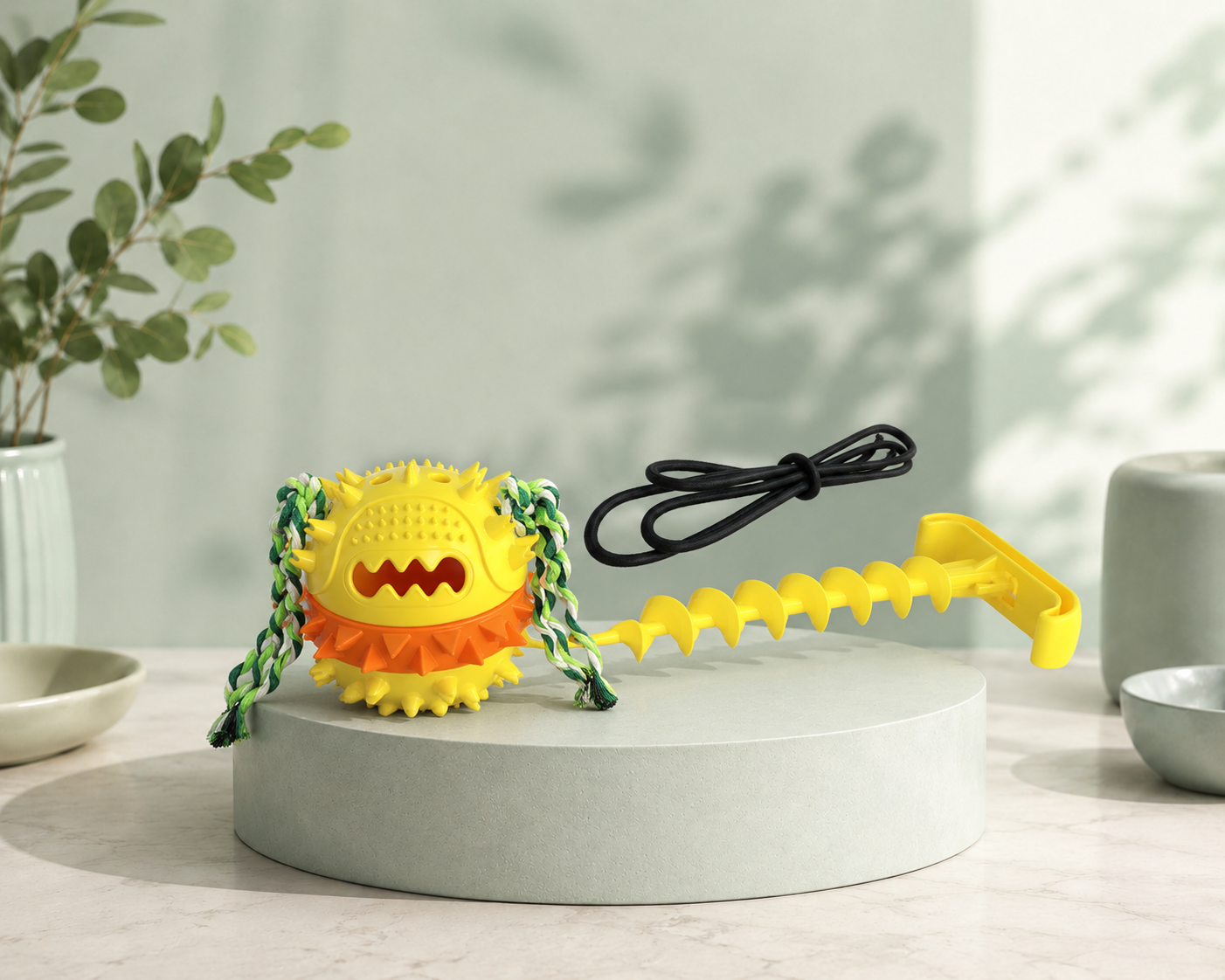 Interactive Dog Rope Ball Toy for Aggressive Chewers – Bite-Resistant Outdoor Tug & Teething Toy