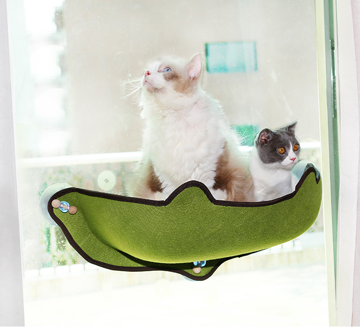 Window Cat Hammock - Cat Window Perch with Strong Suction Cups, Space Saving Cat Bed Holds up to 22 lbs