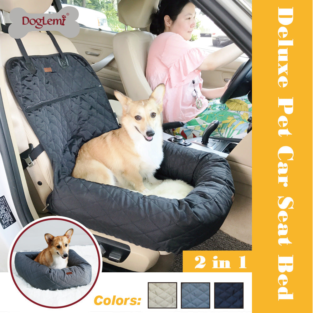 Multifunctional Pet Car Bed - Dog Car Seat with Thick Cushion, Portable Travel Dog Bed Booster Seat for Car SUV Truck