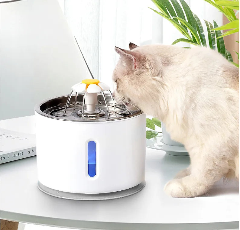 Flower Pet Water Fountain – Automatic Drinking Dispenser for Cats & Small Dogs